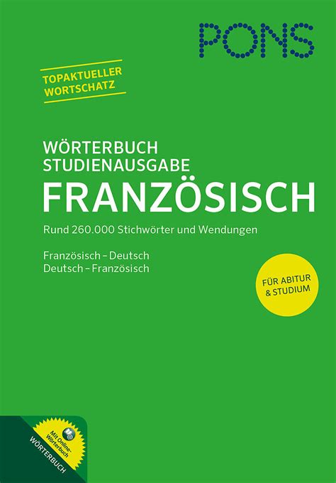 wörterbuch französisch deutsch pons